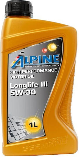 Alpine Longlife III Λάδι Αυτοκινήτου 5W-30 1lt ALP5301