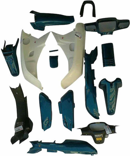 Strong Motorcycle Plastic Set for Honda Astrea Grand 100 Blue 16pcs
