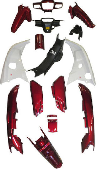 Motorcycle Plastic Set Multicolour 16pcs