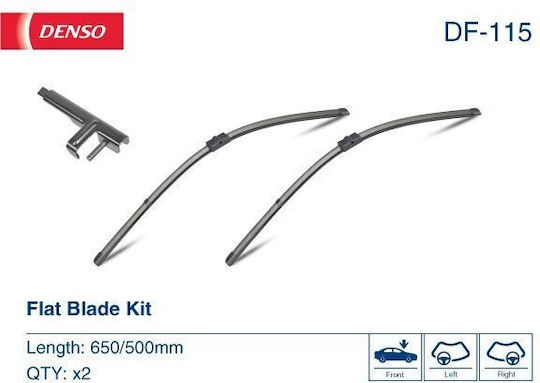 Denso Flat Blade Σετ Μπροστινοί Υαλοκαθαριστήρες Αυτοκινήτου 650mm