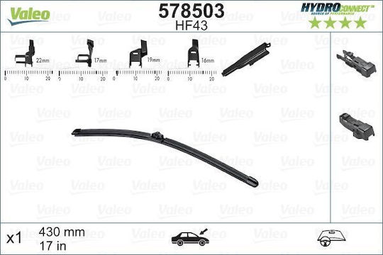 Valeo HydroConnect Ștergător Auto pentru Șofer 430mm