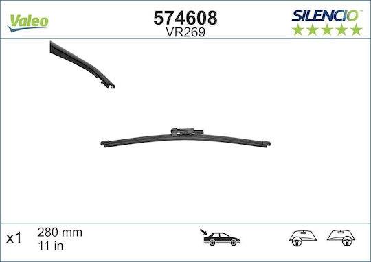 Valeo Rear Car Wiper Blade 280mm for Mercedes-Benz GLA Infiniti Q30 / QX30 BMW E81 / E87