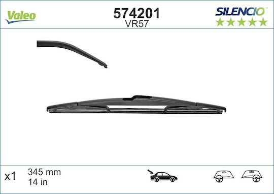Valeo Blade Ștergător Auto Spate 345mm pentru Mazda 2 / CX-30 Mitsubishi Magazin online Infiniti FX Honda CR-V - Comerț electronic / Jazz