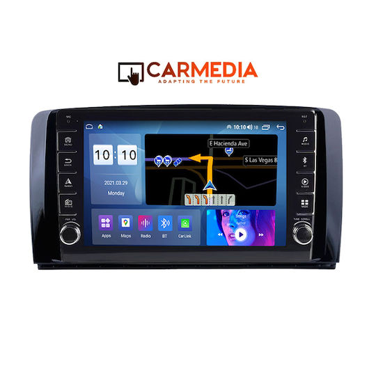 Carmedia Ηχοσύστημα Αυτοκινήτου για Mercedes-Benz R-Class 2006-2015 (Bluetooth/USB/WiFi/GPS/Apple-Carplay/Android-Auto) με Οθόνη Αφής 9"