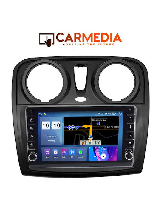 Carmedia Car Audio System for Dacia Dokker 2012 (Bluetooth/USB/WiFi/GPS/Apple-Carplay/Android-Auto) with Touch Screen 9"