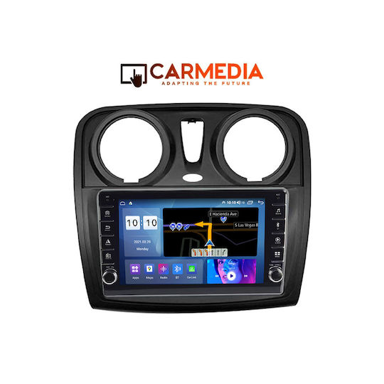 Carmedia Ηχοσύστημα Αυτοκινήτου για Dacia Dokker 2012 (Bluetooth/USB/WiFi/GPS/Apple-Carplay/Android-Auto) με Οθόνη Αφής 9"