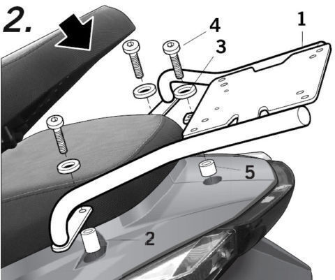 Shad Βάση Βαλίτσας για Kymco Agility