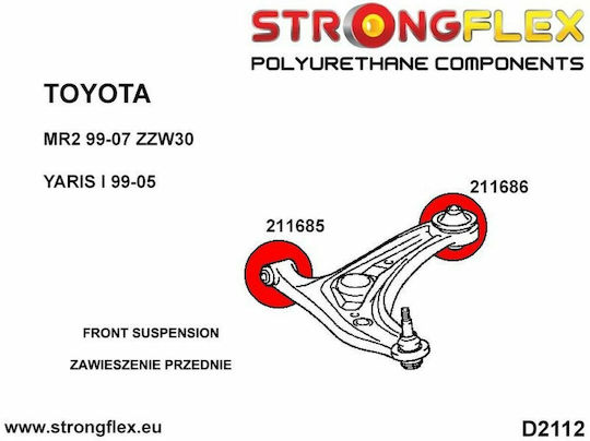 Strongflex Συνεμπλόκ Εμπρός Ψαλιδιού για Toyota MR 2 / Yaris 1999-2007 211686B