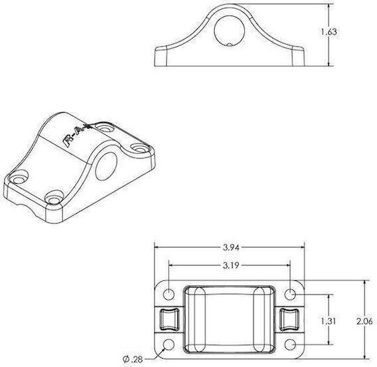 Ram Mounts Ram Rod Schott-Spline-Post-Basis