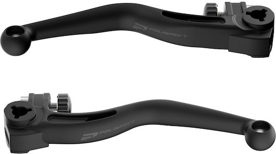 Polisport Set Manete Frână/Ambreiaj Motocicletă Negre 91581