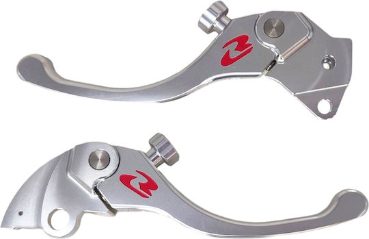 Racing Boy Set of Motorcycle Brake/Clutch Levers Adjustable Silver 11860533
