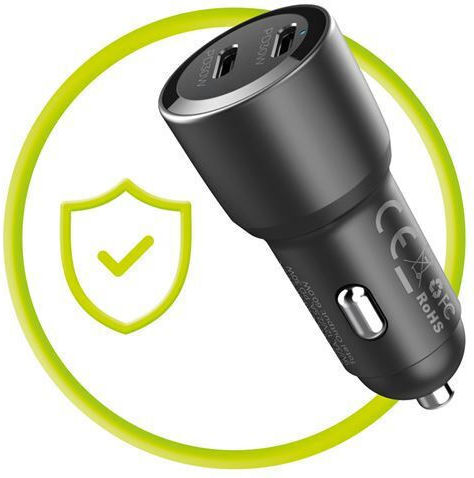 Mobile Origin CA11 Φορτιστής Αυτοκινήτου 60W Γρήγορης Φόρτισης με Θύρες: 2xType-C Μαύρο Χρώμα