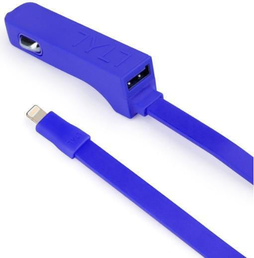 Tylt Car Charger 2.1A With One Port 1xUSB-A With Embedded Cable