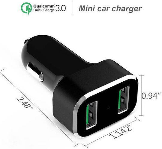 RAM Mount Încărcător Auto 36W Încărcare Rapidă cu Porturi: 2xUSB