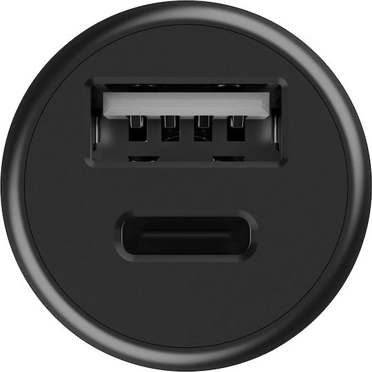 Partel Grab N Go Зарядно за кола с Портове: 1xUSB 2xType-C Черен Цвят