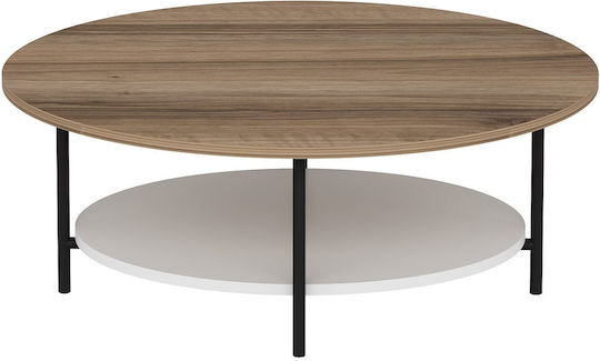 Oval Zentral Kaffeetisch Elis Holz Mehrfarbig M90xB60xH36cm