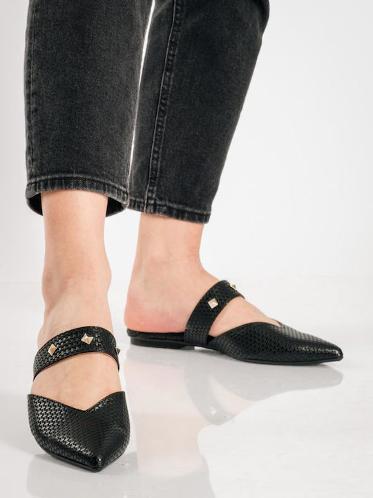 Flat Mules σε Μαύρο Χρώμα