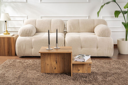 Rectangular Central Coffee Table Harmony Wooden Pine M80xL40xH40cm