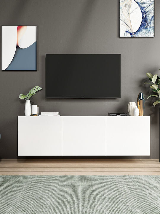 TV Stand White M150xD31xH44cm