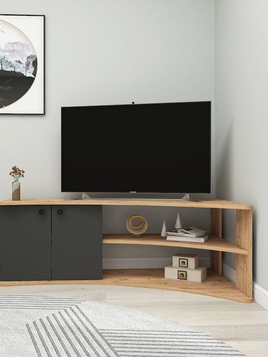 TV-Ständer Termera Kiefer-Anthrazit M135xT67,7xH48,6cm