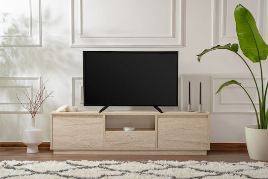 Έπιπλο Τηλεόρασης Vanguard Travertine Beige Μ160xΠ29.5xΥ42cm