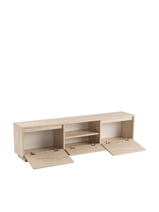 Έπιπλο Τηλεόρασης Vanguard Travertine Beige Μ160xΠ29.5xΥ42cm