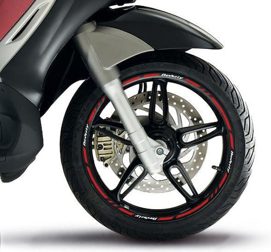 Md Piaggio Beverly Wheel Tapes Red White