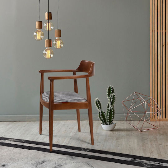 Albero Dining Room Wooden Chair Multi 62x44x80cm