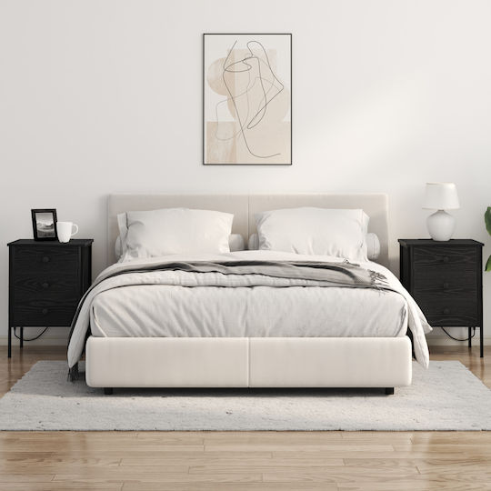 Nachttisch Black oak 42x41x61cm