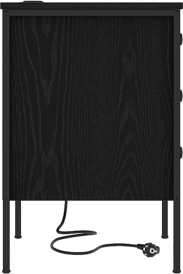 Nachttisch Black oak 42x41x61cm