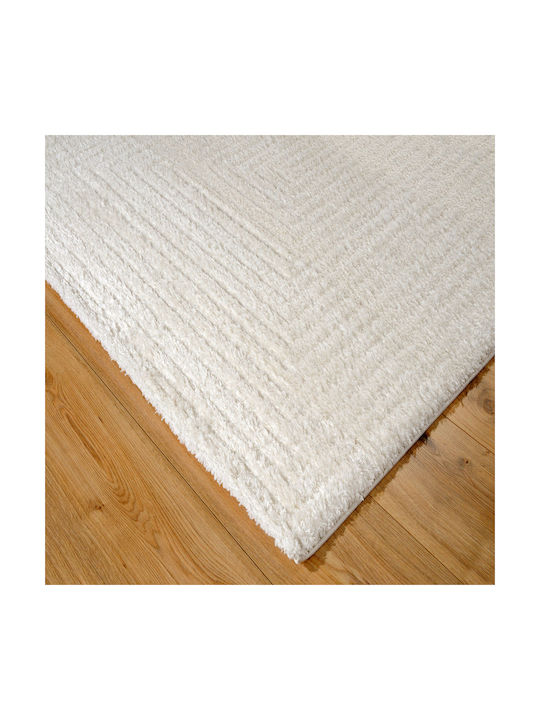 Tzikas Carpets 72970-weiß Teppich Rechteckig Synthetisch,Polyester/Cotton/Leather White, Cream