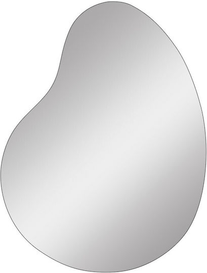 Hanah Home Wall Mirror with Gray Wooden Frame & LED Lighting 60x50cm 1pcs