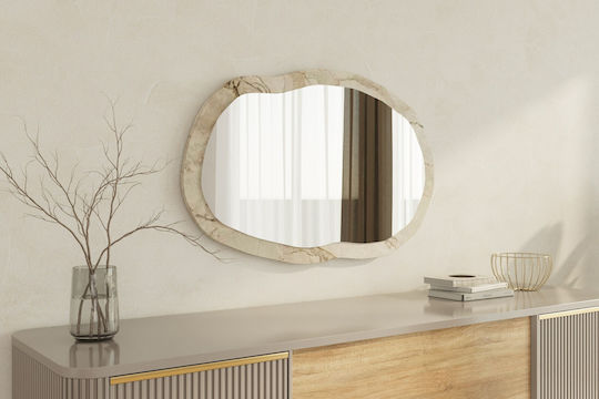 Wandspiegel Lossa 116sam1209 52x2,2x86cm Marmoreffekt Beige Hanah Home MDF