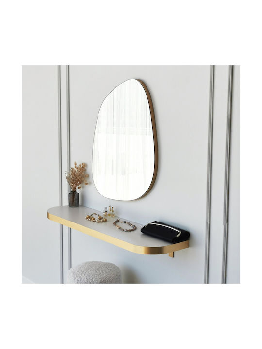 Aberto Design Soho Καθρέπτης Τοίχου με Κίτρινο Πλαστικό Πλαίσιο 75x58cm
