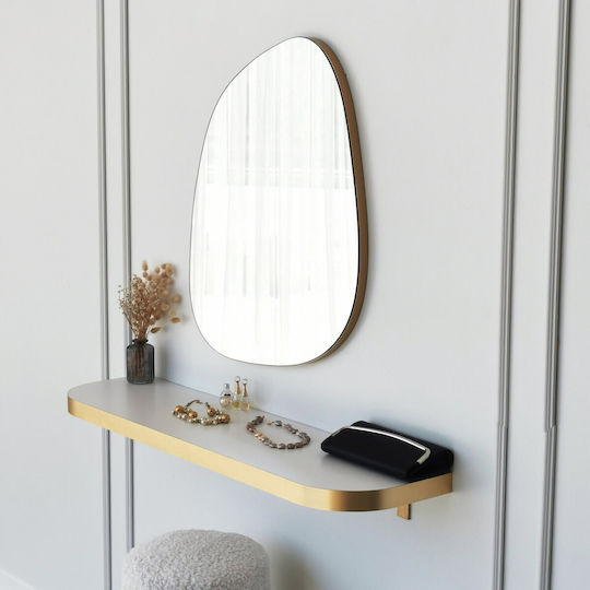 Aberto Design Soho Oglindă de Perete cu Galben Ramă din Plastic 75x58cm 1buc
