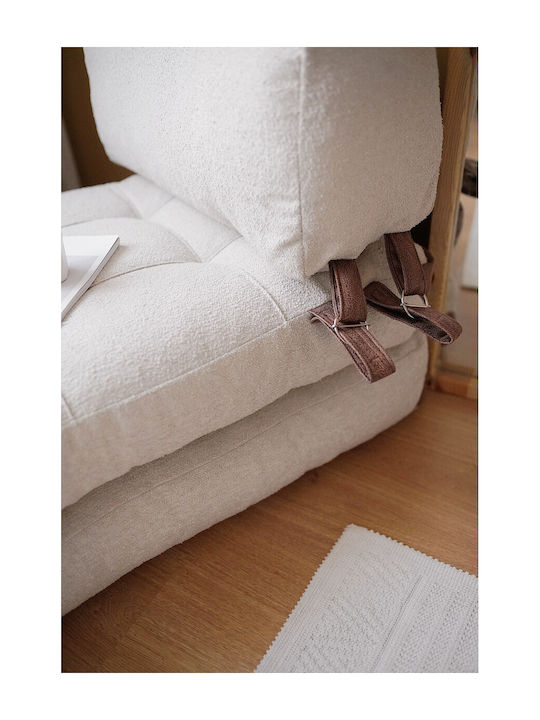Multifunctional Bean Bag Chair Cream 60x80x70cm