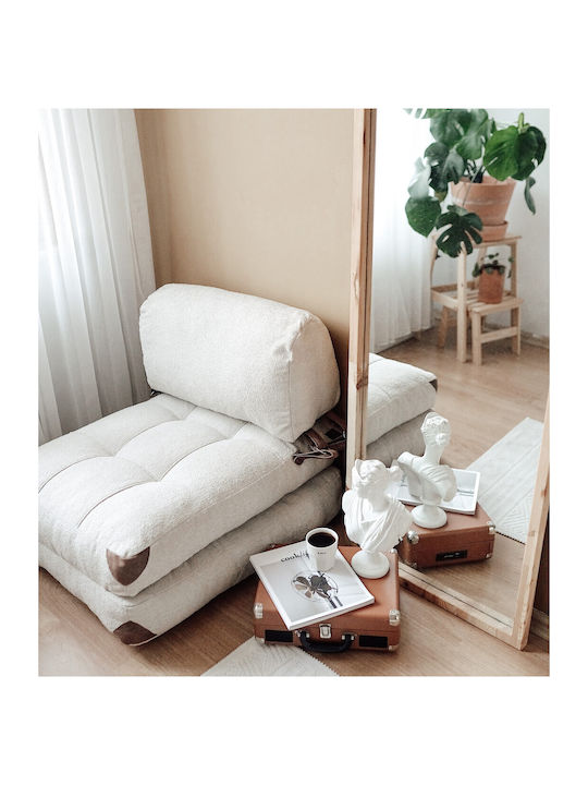 Multifunctional Bean Bag Chair Cream 60x80x70cm