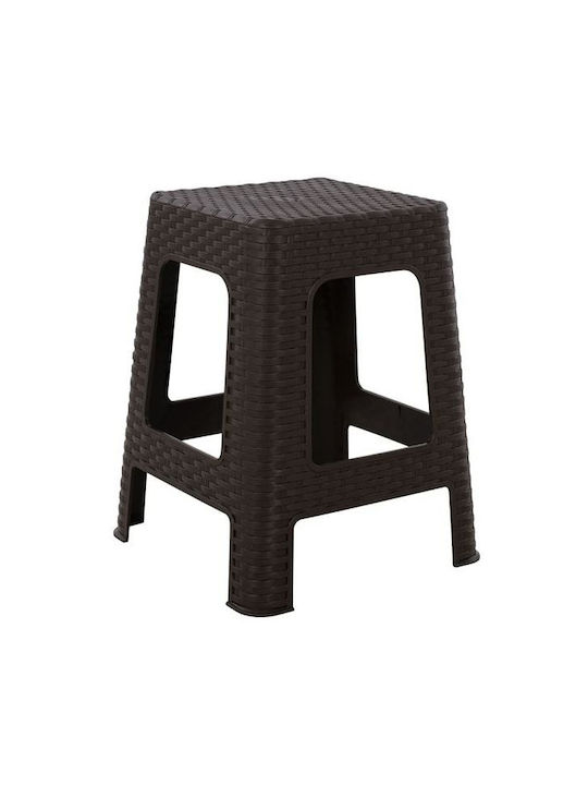 Outdoor Rattan Brown Stool 28.5x28x45cm