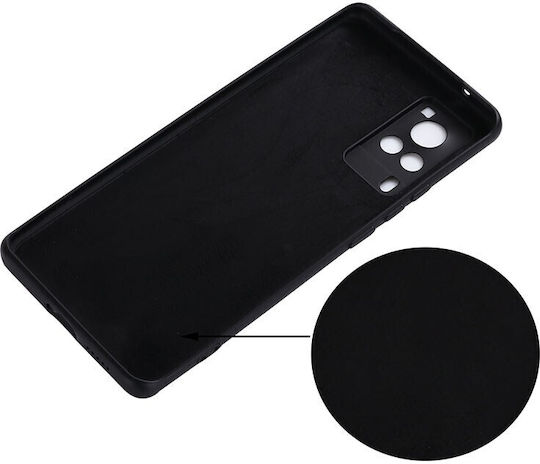Solid Color Back Cover Silicone Black (Vivo X60 Pro 5G)