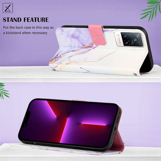 Pattern Wallet Synthetic Leather Multicolour (Vivo V21 5G)