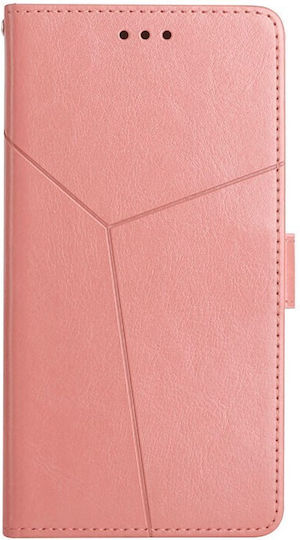 Stitching Horizontal Wallet Synthetic Leather Rose Gold (Vivo V21 5G)