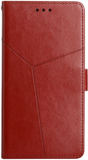 Stitching Horizontal Wallet Piele artificială Maro (Vivo V21 5G)