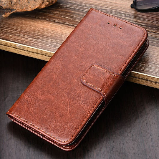 Crystal Texture Wallet Δερματίνης Καφέ (Vivo V21 5G)