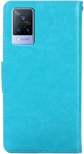 Crystal Texture Brieftasche Synthetisches Leder Hellblau (Vivo V21 5G)
