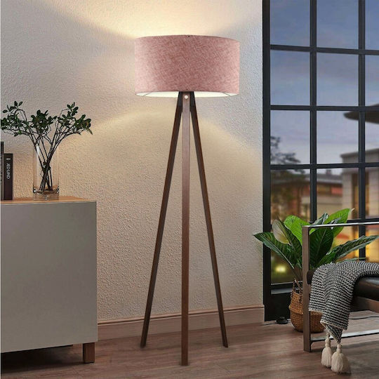 GloboStar Saga Floor Lamp H140xW38cm. with Socket for Bulb E27 Rose Gold