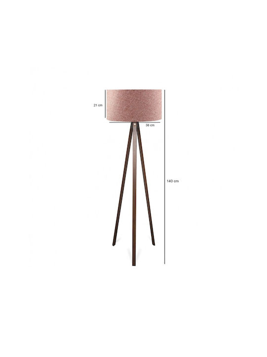 GloboStar Saga Floor Lamp H140xW38cm. with Socket for Bulb E27 Rose Gold