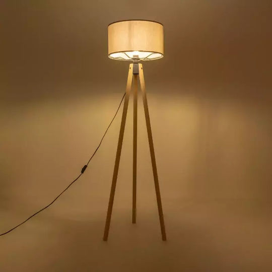 GloboStar Saga Stehleuchte H140xB38cm. mit Fassung für Lampe E27 Beige