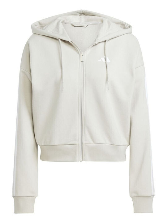 Women's Sweatshirt Jacket Hooded Beige