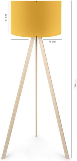 GloboStar Saga Stehleuchte H140xB38cm. mit Fassung für Lampe E27 Beige