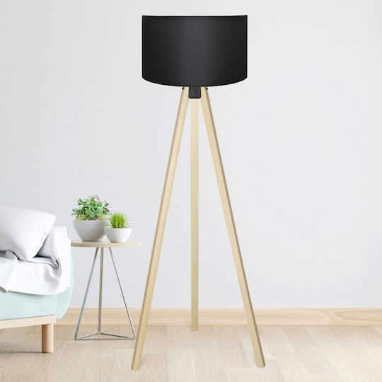 GloboStar Saga Stehleuchte H140xB38cm. mit Fassung für Lampe E27 Beige